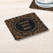Gecertificeerd koffie-advies kartonnen onderzetters (Gebogen)