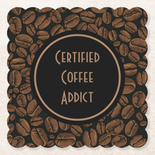 Gecertificeerd koffie-advies kartonnen onderzetters (Voorkant)