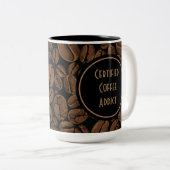 Gecertificeerd koffie-advies tweekleurige koffiemok (Voorkant rechts)