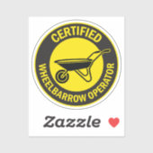 gecertificeerd kruiwagenbestuurder sticker (Vel)