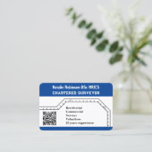 Gecertificeerd Landmeter QR Code Moderne Sjabloon Visitekaartje (Staand voorkant)