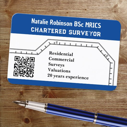 Gecertificeerd Landmeter QR Code Moderne Sjabloon Visitekaartje