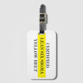 Gecertificeerd Lean Six Sigma Yellow Belt Sleutelh Bagagelabel (Voorkant (verticaal))