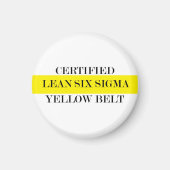Gecertificeerd lean Yellow Belt Magnet (Voorkant)