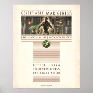 Gecertificeerd Mad Genius poster (16x20 inch)