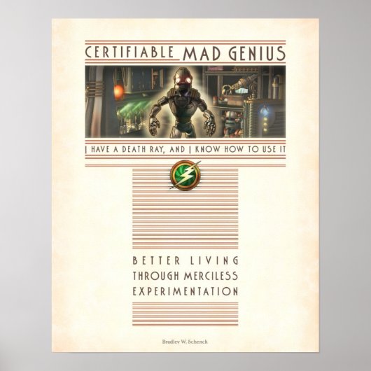 Gecertificeerd Mad Genius poster (16x20 inch) (Voorkant)