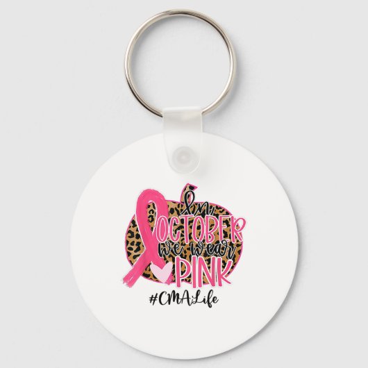 Gecertificeerd Medisch Instant In Oktober Draag Wi Sleutelhanger (Voorkant)