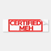 Gecertificeerd Meh Stamp Bumpersticker (Voorkant)