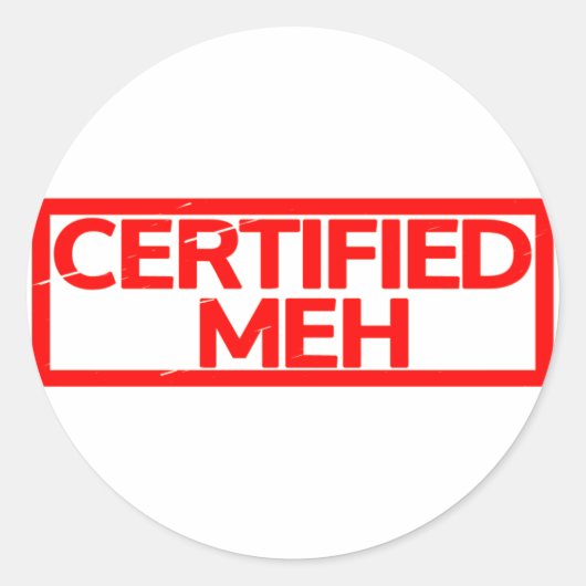 Gecertificeerd Meh Stamp Ronde Sticker (Voorkant)