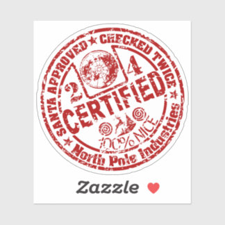 "Gecertificeerd Nice" Kerstmis Sticker
