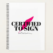 Gecertificeerd om de notaris te ondertekenen planner (Voorkant)