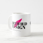 Gecertificeerd om Mok te ondertekenen (Voorkant links)