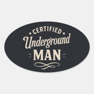 Gecertificeerd ondergronds Man Fyodor Dostojevski  Ovale Sticker