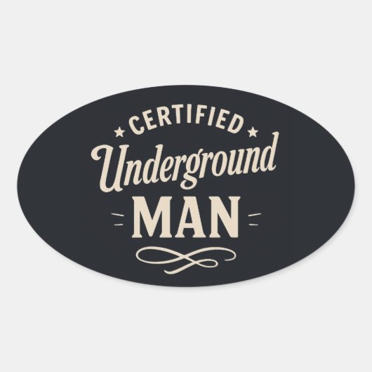 Gecertificeerd ondergronds Man Fyodor Dostojevski Ovale Sticker (Voorkant)