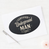 Gecertificeerd ondergronds Man Fyodor Dostojevski Ovale Sticker (Envelop)