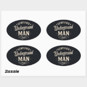 Gecertificeerd ondergronds Man Fyodor Dostojevski Ovale Sticker (Vel)