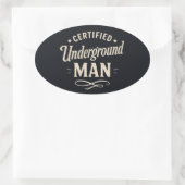 Gecertificeerd ondergronds Man Fyodor Dostojevski Ovale Sticker (Tas)
