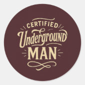 Gecertificeerd ondergronds Man Fyodor Dostojevski  Ronde Sticker (Voorkant)