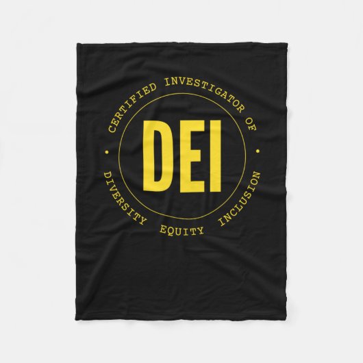 Gecertificeerd onderzoeker van DEI Diversity Equit Fleece Deken (Voorkant)