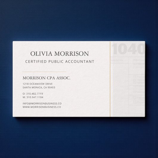 Gecertificeerd Openbaar Accountant Professional Visitekaartje