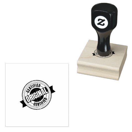 GECERTIFICEERD ORIGINEEL Afdrukken Document Jet Bl Rubberstempel (Gestempeld)