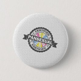 Gecertificeerd pansexual Pride-zegel van goedkeuri Ronde Button 5,7 Cm