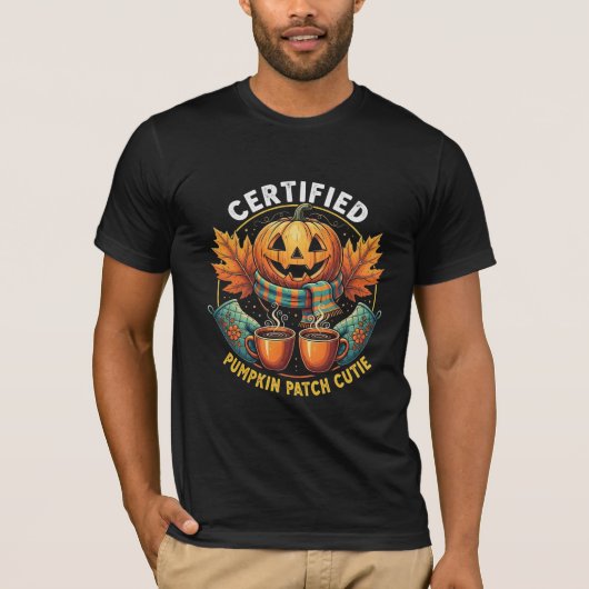 Gecertificeerd Pompoenveld Knuffel Cozy Herfst Hal T-shirt (Voorkant)