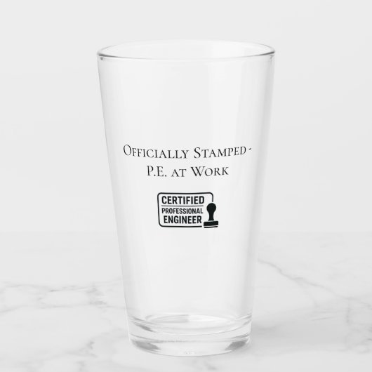 Gecertificeerd professioneel ingenieur Gelukwensen Glas (Voorkant)