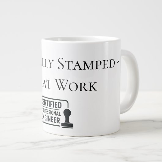 Gecertificeerd professioneel ingenieur grote koffiekop (Voorkant rechts)