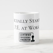 Gecertificeerd professioneel ingenieur grote koffiekop (Voorkant)