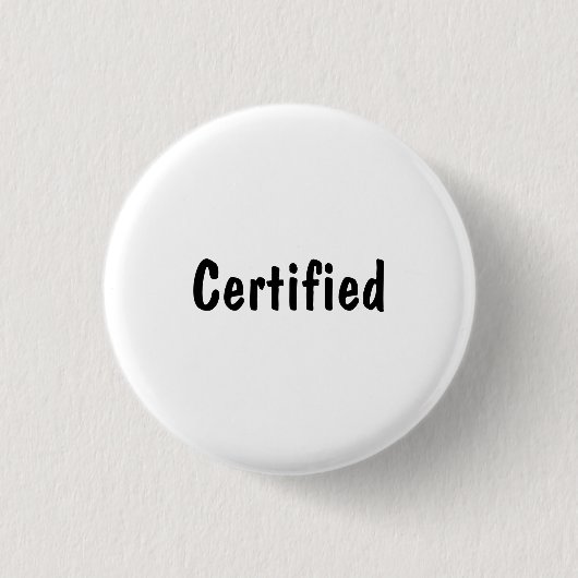 Gecertificeerd Ronde Button 3,2 Cm (Voorkant)
