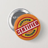 gecertificeerd ronde button 5,7 cm (Voorkant /achterkant)