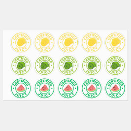 Gecertificeerd sappig fruit sticker vel