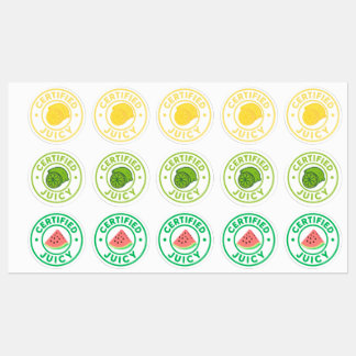 Gecertificeerd sappig fruit sticker vel