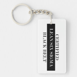 Gecertificeerd Sleutelhanger met zes Sigma Black B