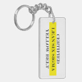 Gecertificeerd Sleutelhanger met zes sigma gele go (Voorkant Links)