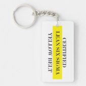 Gecertificeerd Sleutelhanger met zes sigma gele go (Voorkant)