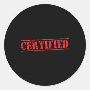 Gecertificeerd stempel ronde sticker