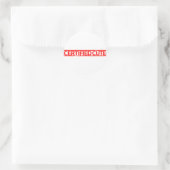 Gecertificeerd stootje ronde sticker (Tas)