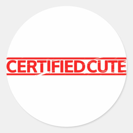 Gecertificeerd stootje ronde sticker (Voorkant)