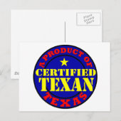 GECERTIFICEERD TEXAANS BRIEFKAART (Voorkant / Achterkant)