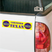 GECERTIFICEERD TEXAANS BUMPERSTICKER (Op Truck)