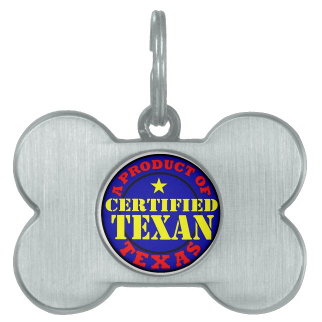 GECERTIFICEERD TEXAANS HUISDIEREN NAAMPLAATJE (voorkant)