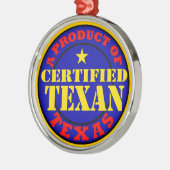 GECERTIFICEERD TEXAANS METALEN ORNAMENT (Links)