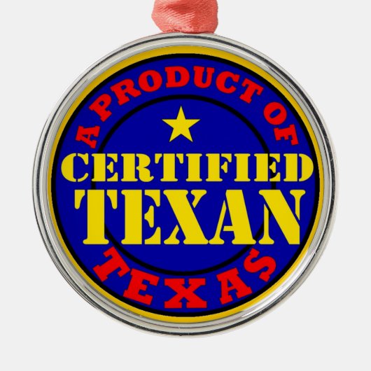 GECERTIFICEERD TEXAANS METALEN ORNAMENT (Voorkant)