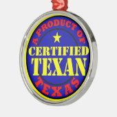 GECERTIFICEERD TEXAANS METALEN ORNAMENT (Links)