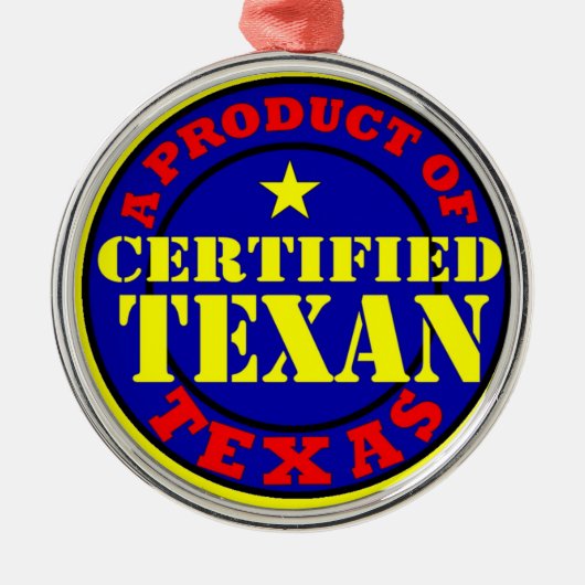 GECERTIFICEERD TEXAANS METALEN ORNAMENT (Voorkant)