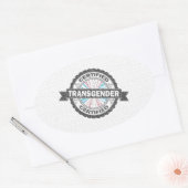Gecertificeerd Transgender Pride-zegel van goedkeu Ovale Sticker (Envelop)