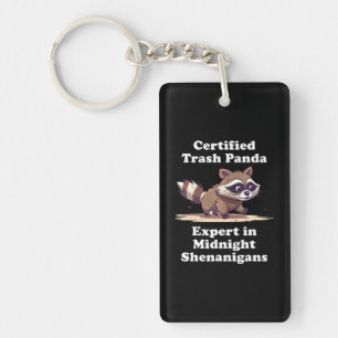 Gecertificeerd Trash Panda Grappig Schattige Kawai Sleutelhanger