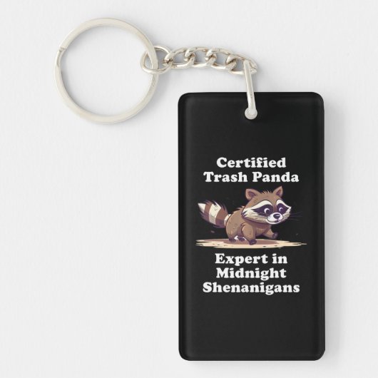 Gecertificeerd Trash Panda Grappig Schattige Kawai Sleutelhanger (Voorkant)